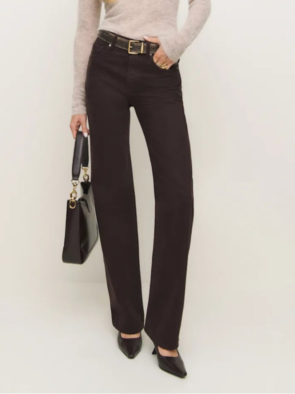 Val 90s Mid Rise Straight Jeans (colour Mole) - size 25